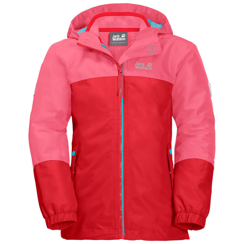 Jack Wolfskin G ICELAND Vestes Enfant Corail Rose - NQHURVZ-60